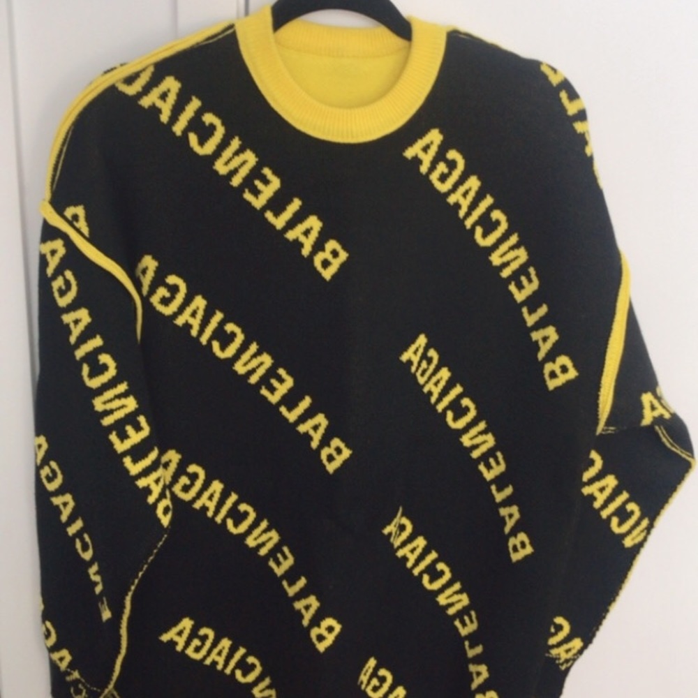 COPY - Balenciaga Logo Knit Crewneck Sweater Unisex - Picture 3 of 4